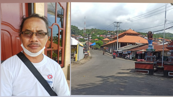 HENING : Suasana hening di Desa Sembiran, Kecamatan Tejakula, Buleleng. Kelian Adat Sembiran Nengah Arijaya. I Putu Mardika/Bali Express.