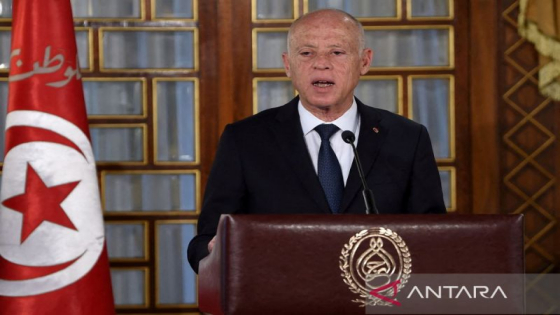 Presiden Tunisia Kais Saied. Antara/Fethi Belaid/Pool via Reuters.