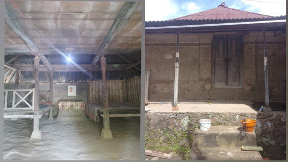 SAKA RORAS : Rumah adat Saka Roras masih dipertahankan di Desa Adat Tigawasa, Kecamatan Banjar, Buleleng. Ist