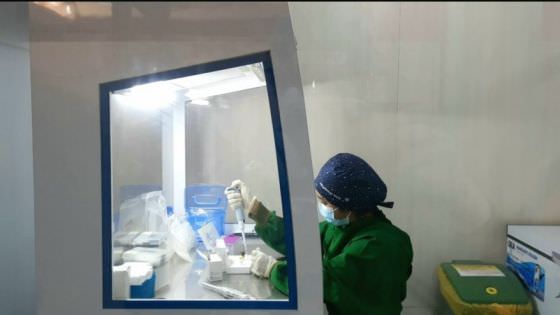 SEPI : Lab PCR BRSU Tabanan mulai sepi, seiring melandainya kasus Covid-19. dok Bali Express