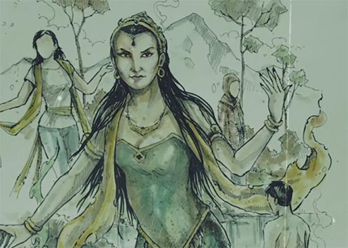 Ilustrasi sosok lelembut bernama