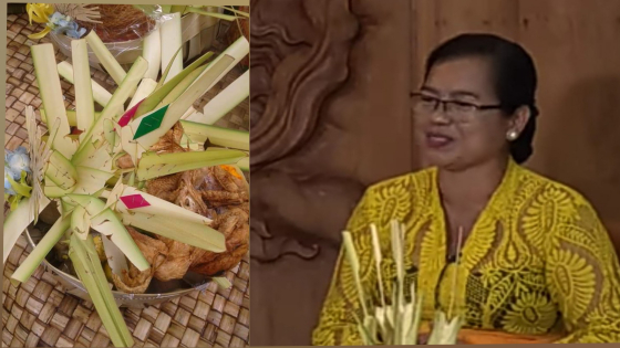 SEDERHANA: Salah satu jenis banten otonan tingkatan sederhana. Dosen Upakara Gusti Ayu Artatik. Ist