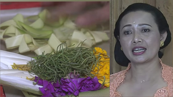 PENYULUH : Penyuluh Agama Hindu Kabupaten Badung I Gusti Agung Istri Purwati dan Canang Genten. I Putu Mardika/Bali Express/Ist