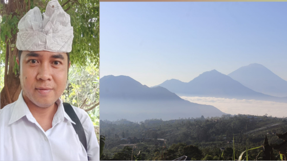 PURUSA: Gunung Batur, Gunung Abang dan Gunung Agung dilihat dari Desa Kintamani, Kecamatan Kintamani, Bangli. Gunung merupakan simbol purusa.   Dosen Pendidikan Agama Hindu STAHN Mpu Kuturan Singaraja Wayan Sudiarta. I Made Mertawan/I Putu Mardika/Bali Ex