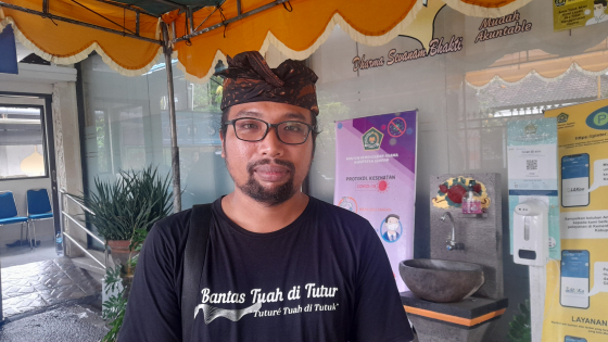 PENYULUH : Penyuluh Agama Hindu Desa Adat Siangan Ida Bagus Putu Widnyana Manuaba. Putu Agus Adegrantika/Bali Express