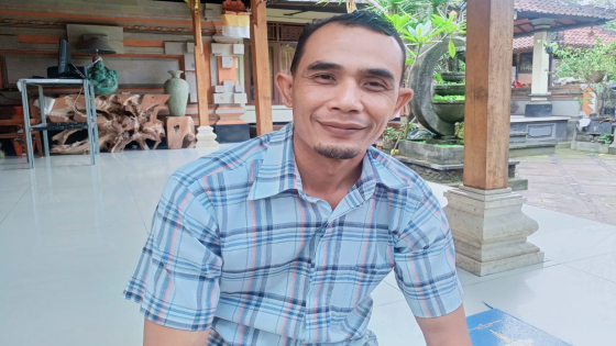 Komang Sudira, Bendesa Adat Sidayu Tojan.Dok Bali Express