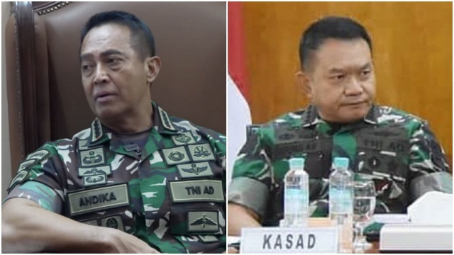 KSAD DAN PANGLIMA:  KSAD Jenderal Dudung Abdurrachman dan Panglima TNI Jenderal Andika Perkasa.