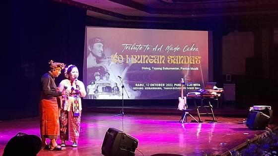 MUSIK : Pergelaran seni musik karya Alm. Anak Agung  (AA) Made Cakra di Gedung Ksirarnawa, Art Center, Denpasar, Rabu (12/10).Putu Agus Adegrantika/Bali Express