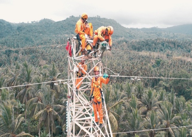TINGKATKAN: PT PLN UIT JBM dan UPT Bali melaksanakan peningkatan keandalan listrik di tower jalur Antasari – Negara. (ISTIMEWA)