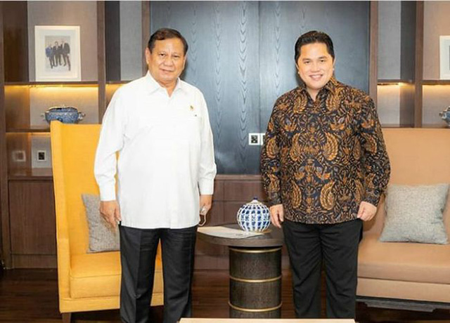 Prabowo dan Erick Tohir