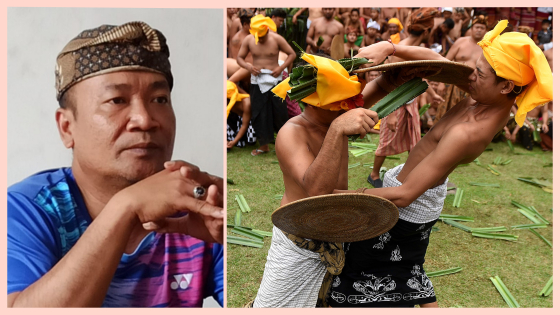 MEKARE-KARE : Salah satu rangkaian Usaba Sambah di Tenganan Pegringsingan adalah Mekare-kare. Kelian Adat Tenganan Pegringsingan, Jro Putu Suarjana. Dok Bali Express
