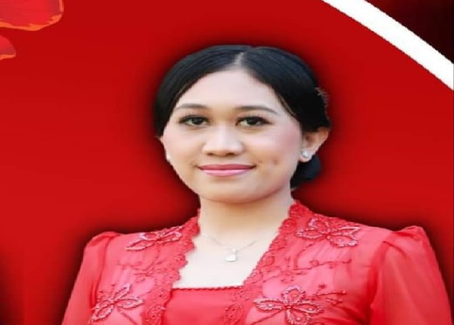 NYALEG : Poster yang berisi foto Putu Diah Pradnya Maharani. (ISTIMEWA)
