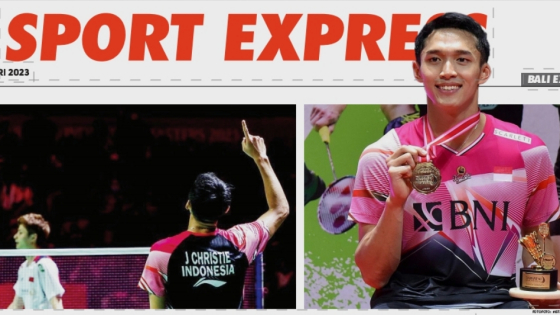 JUARA : Jonatan keluar sebagai pemenang  di laga