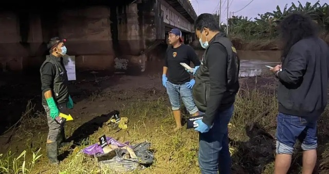 PENCULIKAN: Lokasi penemuan mayat korban penculikan dan pembunuhan di Pam Timur Waduk Nipa-nipa, Moncongloe, Kabupaten Maros, Selasa dini hari (10/1).