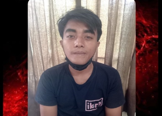 TERTANGKAP: Widarma ditangkap Polsek Mengwi saat hendak berangkat kerja. (istimewa)