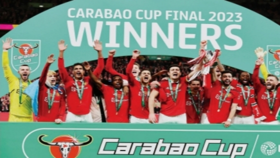 JUARA: MU, skuad asuhan Erik ten Hag berhasil menjuari Piala Liga Inggris. Ist