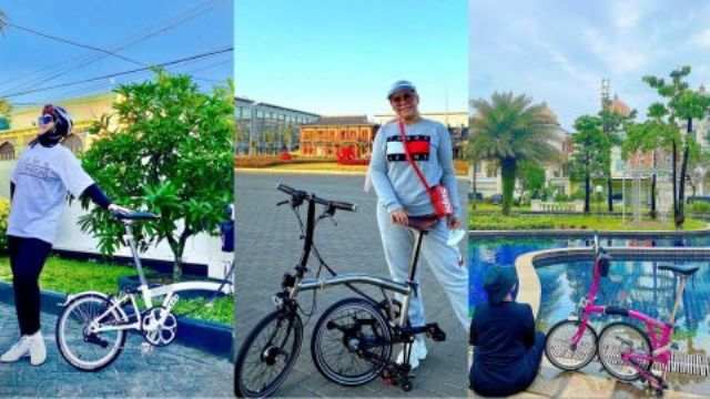 PAMER: Istri Sekretaris Daerah (Sekda) Provinsi Riau, SF Haryanto tengah menjadi sorotan lantaran sering pamer sepeda Brompton.