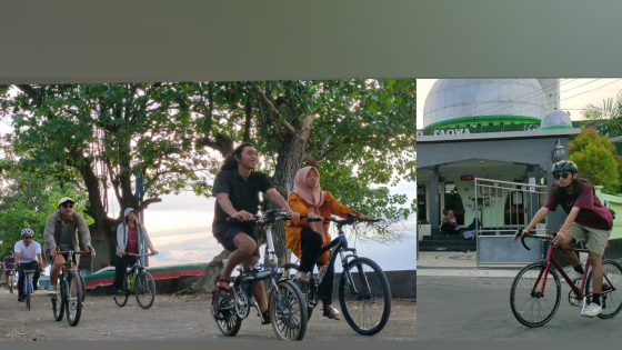 NGABUBURIT : Para pesepeda menyusuri perkampungan sembari ngabuburit di Singaraja. Dian Suryantini/Bali Express