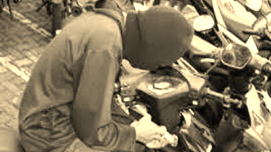 Ilustrasi pencurian motor. Ist