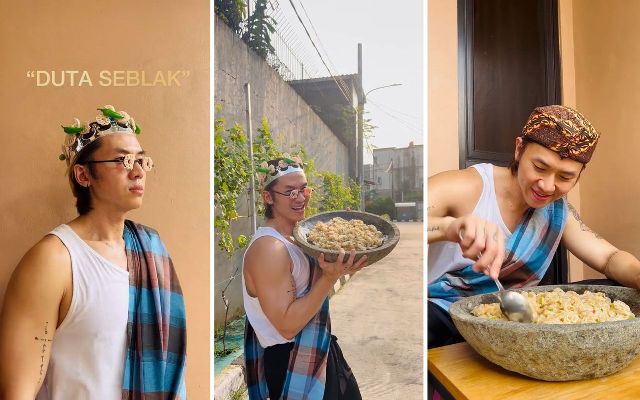 DUTA SEBLAK: Cuplikan video saat Rafael menobatkan diri sebagai duta seblak.