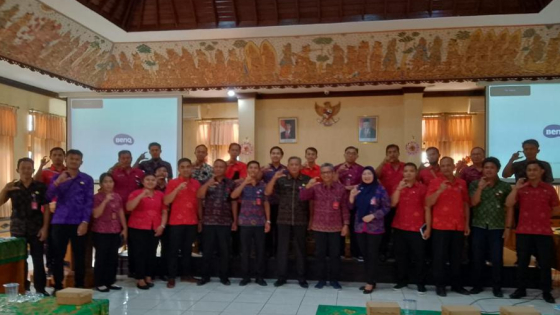 SOSIALISASI : Pelaksanaan sosialisasi keterbukaan infomrasi publik di Kantor Camat Abiansemal, Selasa (30/5). Ist