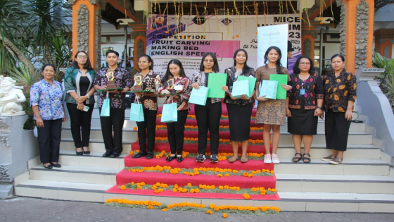 MICE : Event MICE Making Bed & English Speech 2023 yang digelar Universitas Triatma Mulya UNTRIM, Jumat (26/5). Ist