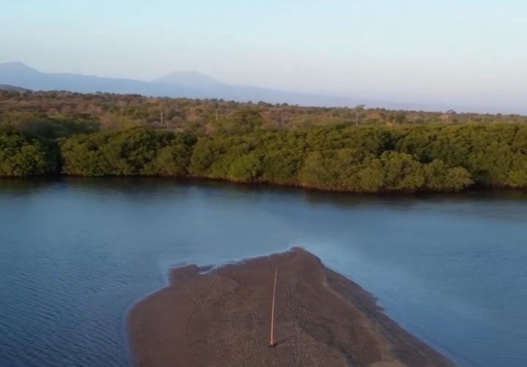 Pesona Pantai Sijile Baluran, Situbondo, saat dilihat dari udara. (Muhammad Khoirul Rizal)