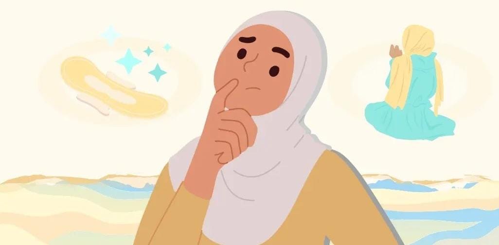 Ilustrasi wanita haid di bulan puasa. (ig @taulebih.id)