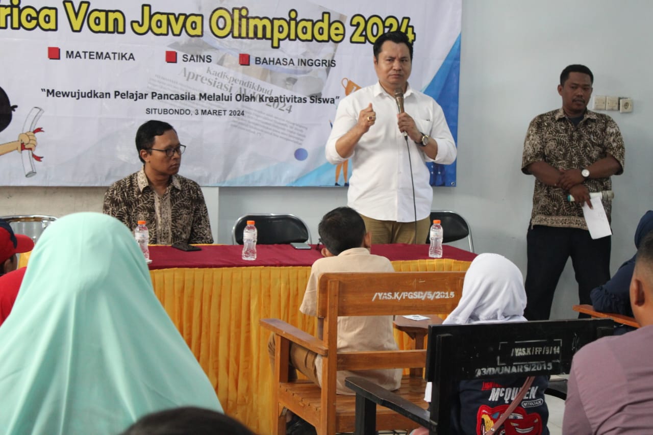 PEMBUKAAN: Kepala Bidang Pembinaan Pendidik dan Tenaga Kependidikan (Kabid PPTK) Dinas Pendidikan dan Kebudayaan (Disdikbud), Andi Yulian Haryanto, saat pembukaan AVJO