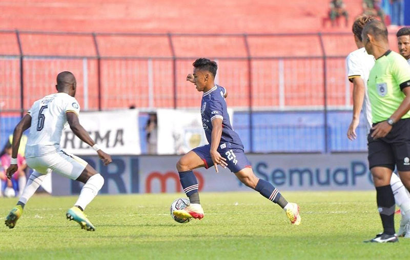 Arkhan Fikri saat memperkuat Arema FC. (ig @arkhanfikri)