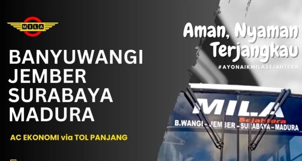 Jadwal rute baru bus Banyuwangi-Madura. (ig @akasmilasejahtera_official)