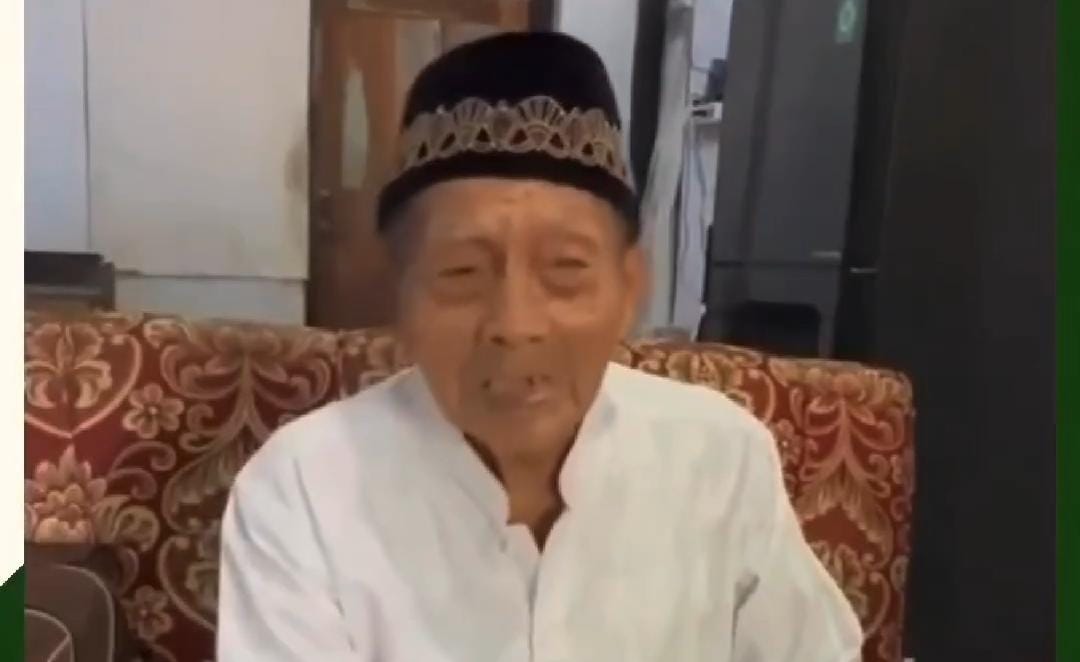 Mbah Harjo, Jamaah Haji tertua asal Indonesia. (tangkapan layar Kemenag)