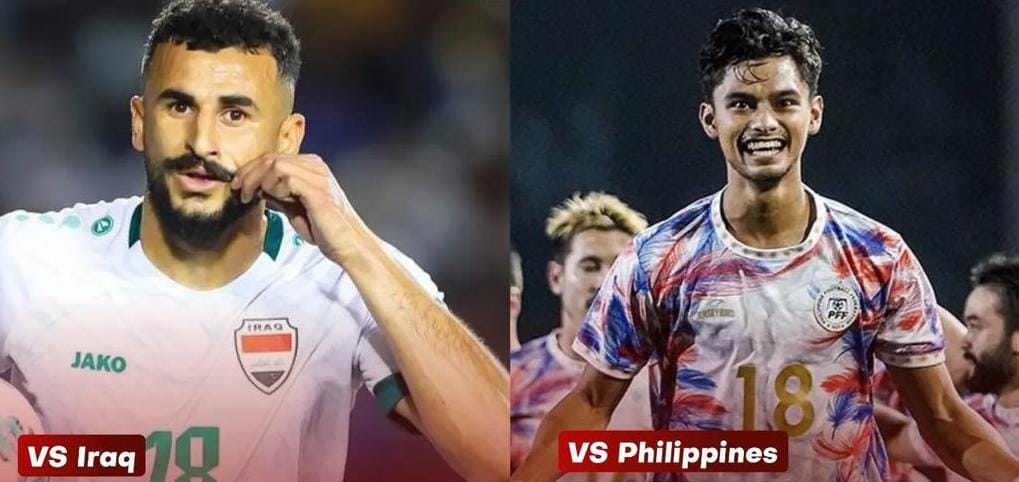 Kolase foto pemain Irak dan Filipina. (ig @timnasindonesiainfo.reborn)