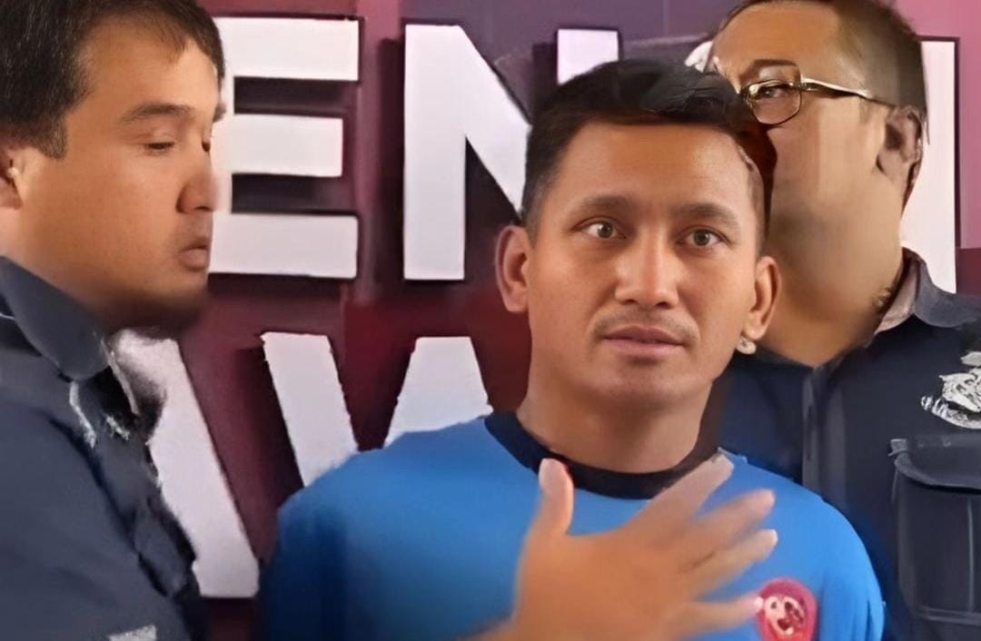 Pegi Setiawan saat konferensi pers.