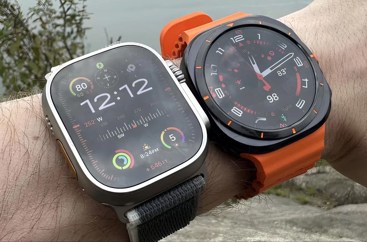 Apple Watch Ultra 2 dan Samsung Galaxy Watch Ultra.