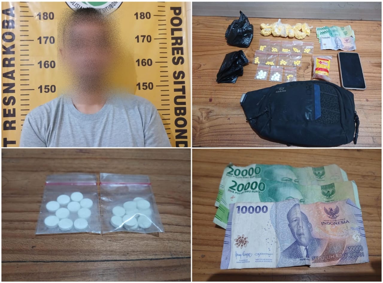 BP, pengedar pil koplo yang diamankan polisi. (Khoirul Rizal/RadarSitubondo.id)