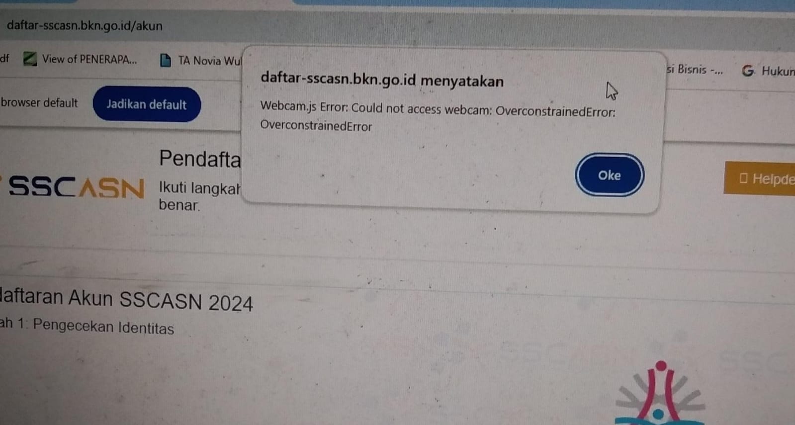 Tangkapan layar akun SSCASN BKN. (Khoirul Rizal/RadarSitubondo.id)