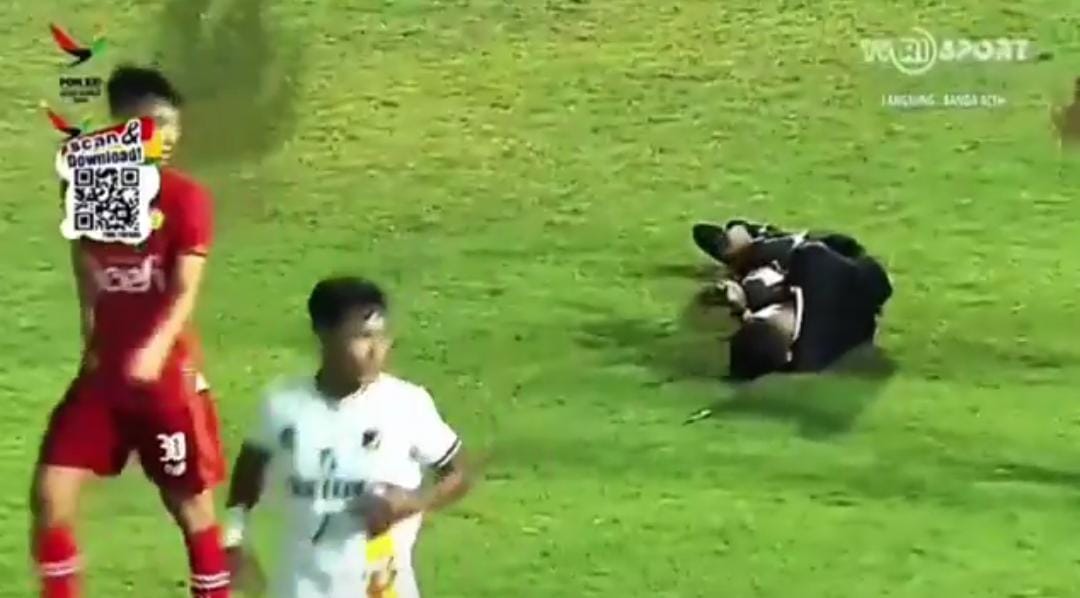 Laga Aceh vs Sulteng. (tangkapan layar TVRI)