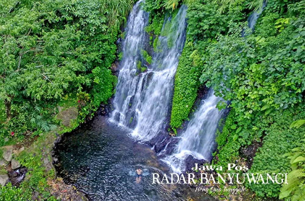 Air terjun jagir Banyuwangi. (Ramada Kusuma/RadarBanyuwangi.id)