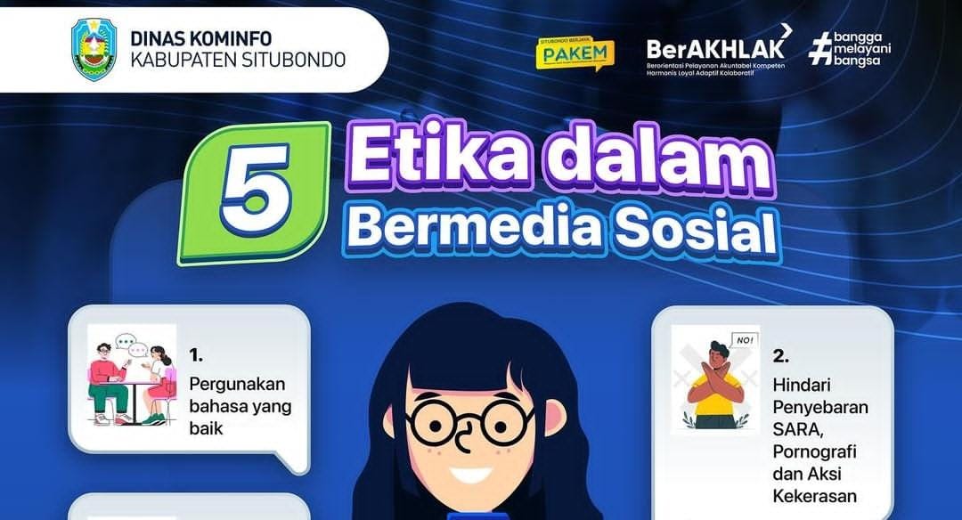 Ilustrasi etika bermedsos. (ig @kominfositubondo)