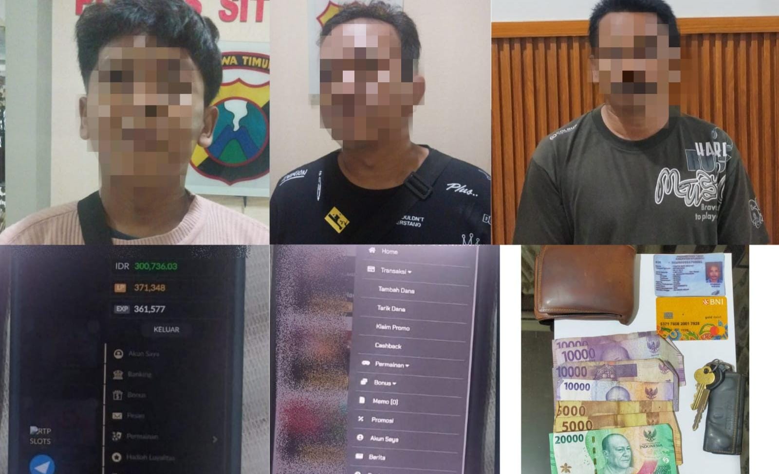 Tiga pelaku yang diamankan. (Khoirul Rizal/RadarSitubondo.id)