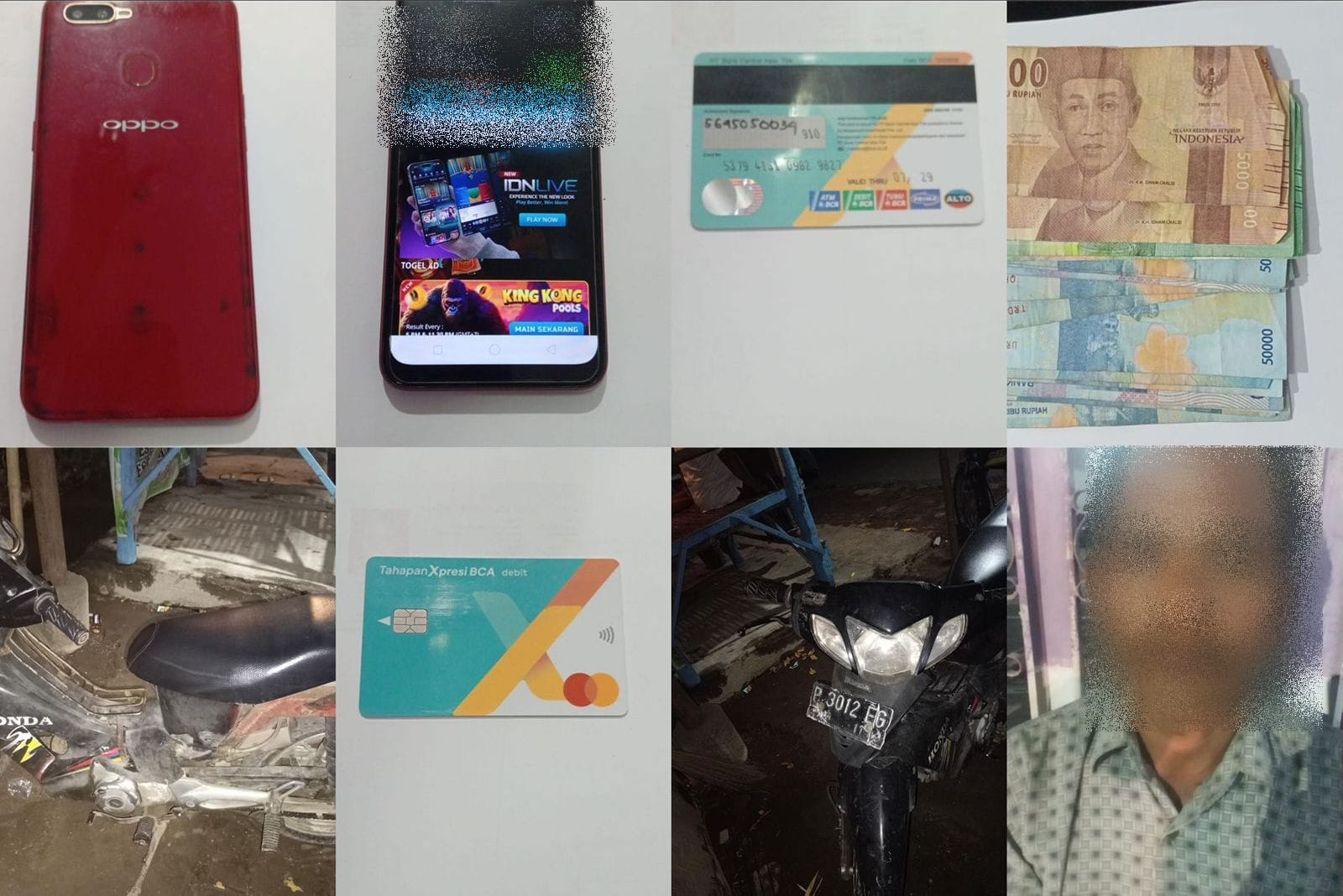 Tersangka dan barang bukti yang diamankan. (Khoirul Rizal/RadarSitubondo.id)