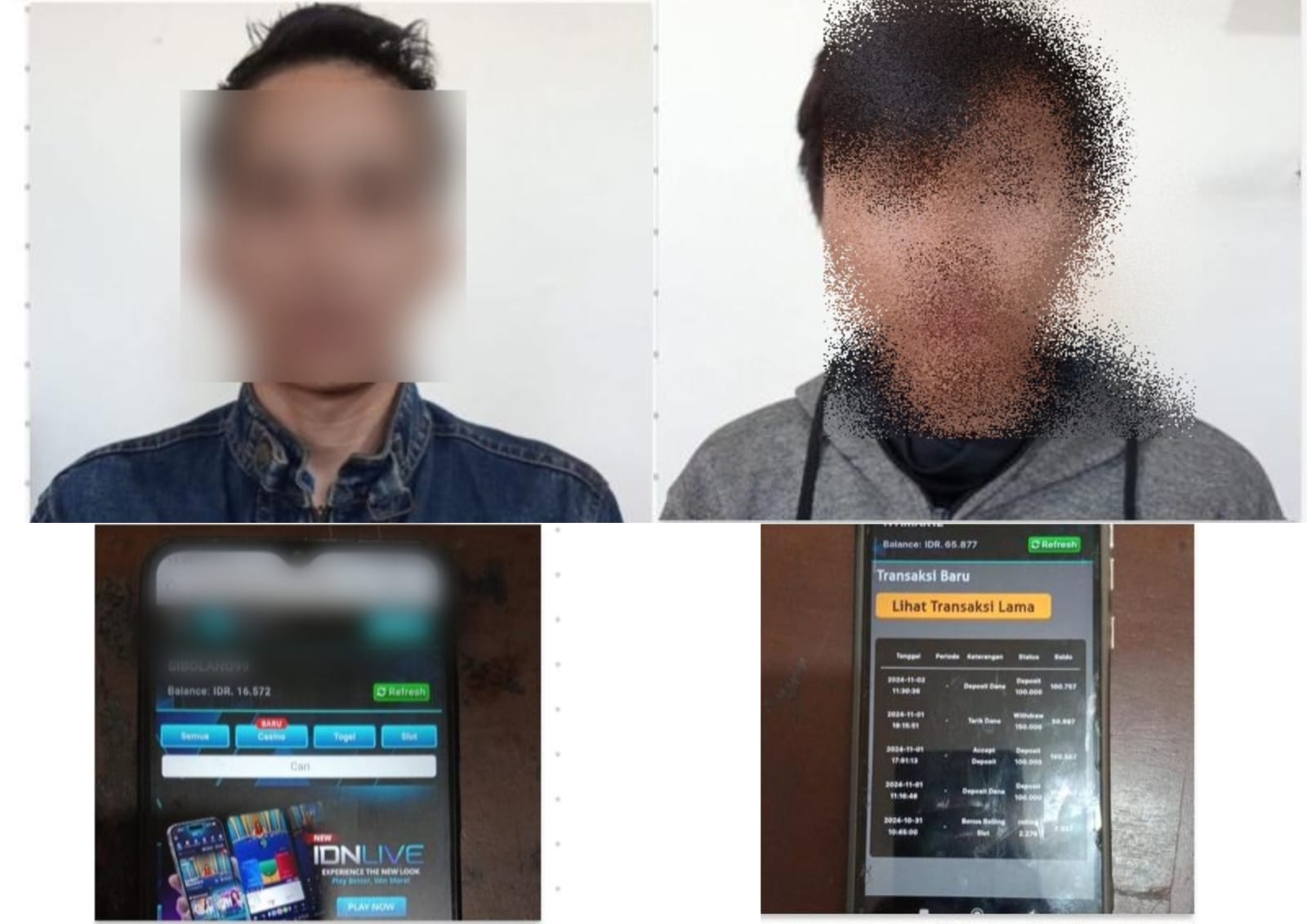 Dua pelaku dan barang bukti. (Khoirul Rizal/RadarSitubondo.id)
