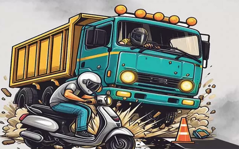 Ilustrasi kecelakaan lalu lintas. (Hadianur/Radar Sampit)