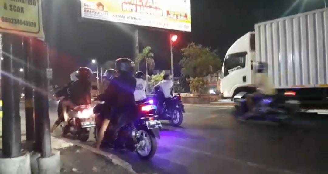 Tangkapan layar balap liar di Situbondo Kota/ WAG