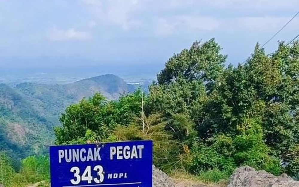 Puncak Gunung Pegat Lamongan. (Khoirul Rizal/RadarSitubondo.id)