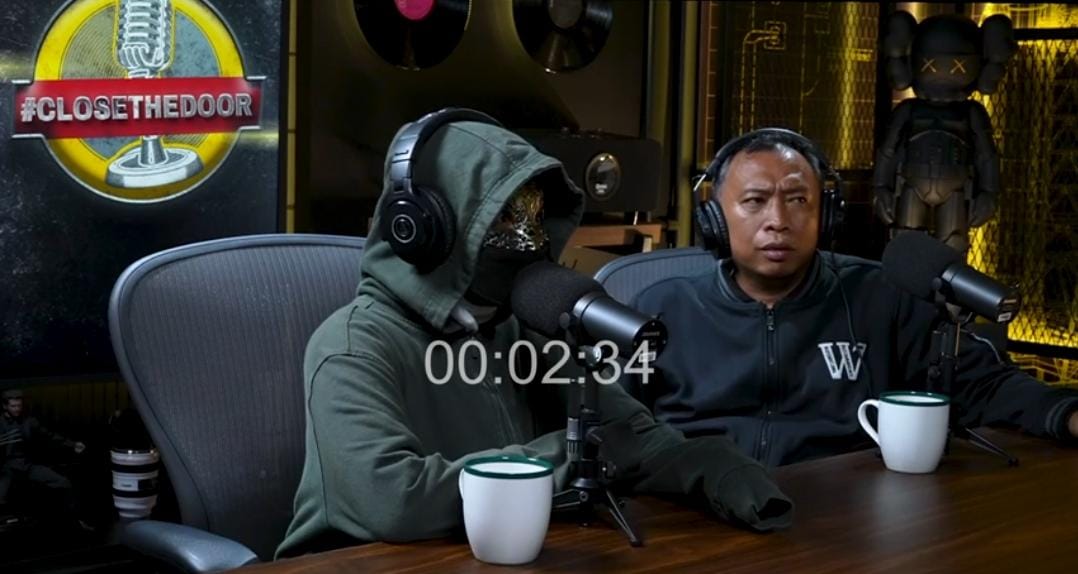 Foto: Korban Agus saat hadir di podcast Deddy Corbuzier/ Youtube Deddy Corbuzier