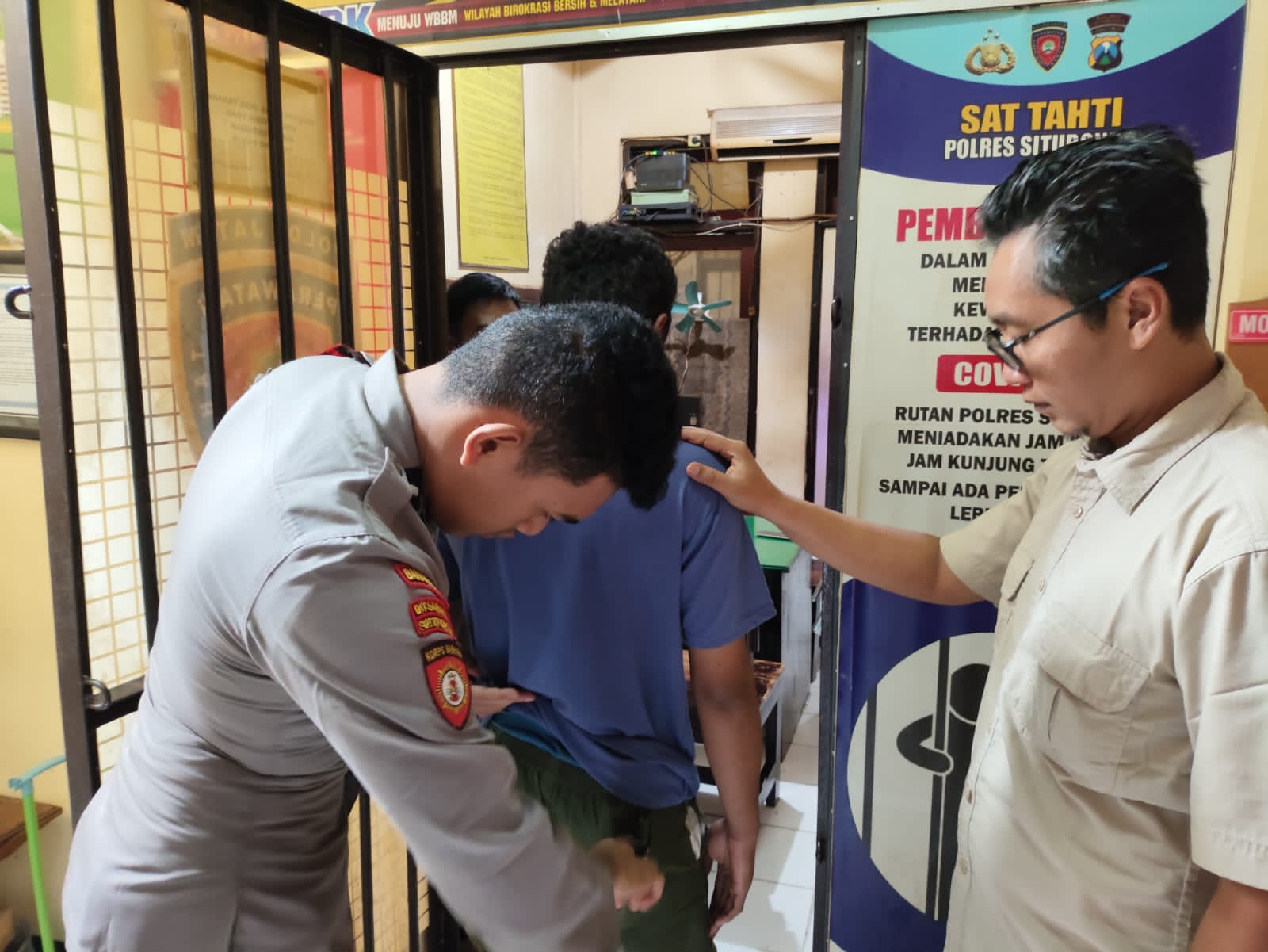 Foto: Tersangka pembacokan di balap lari yang diamankan/ doc Khoirul Rizal