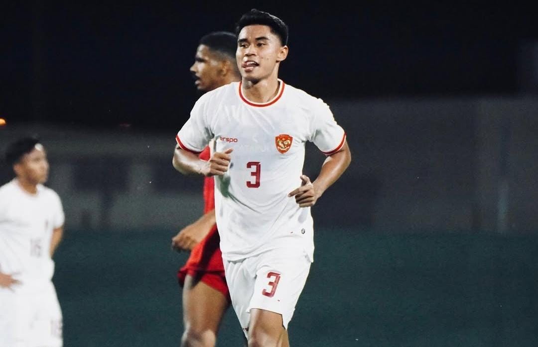 Foto: Justin Hubner di laga melawan Arab Saudi/ ig @justinhubner5