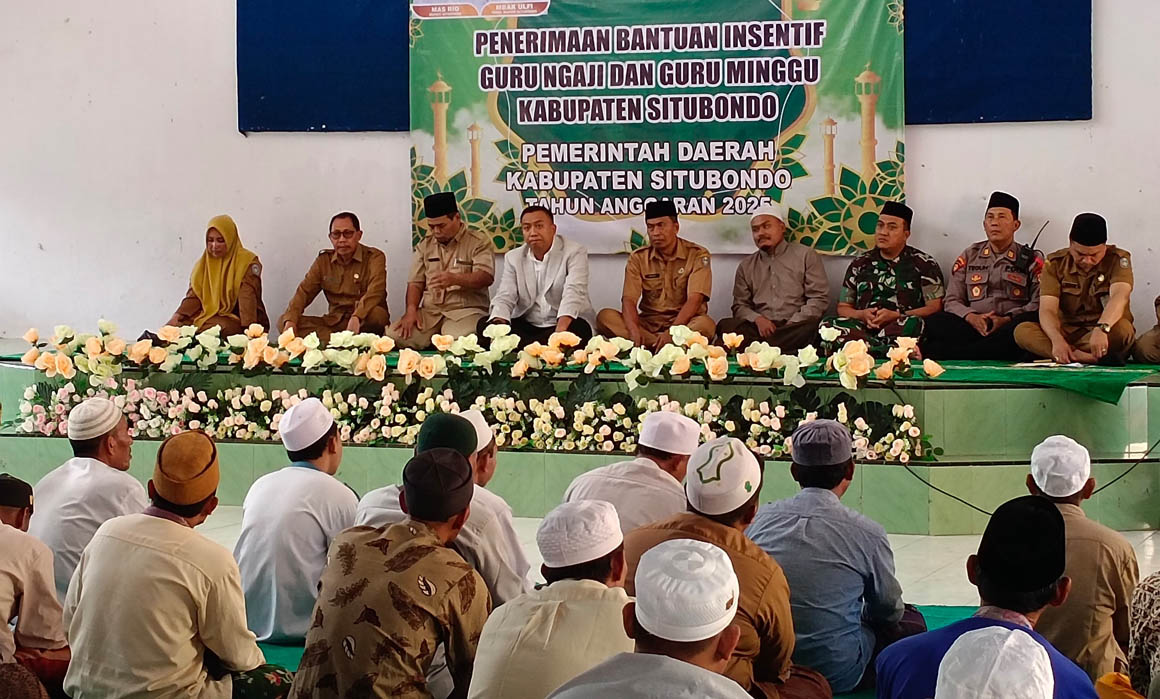Pemkab Situbondo mulai mencairkan insentif guru ngaji secara Simbolis. (Humas Pemkab Situbondo)
